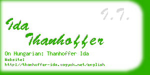 ida thanhoffer business card